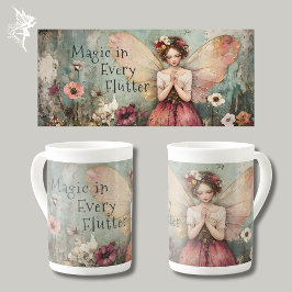 Magische Whimsical Fairy & Flower Garden mit Zitat Porzellantasse