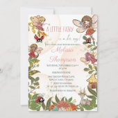 Magische Whimsikale verzauberte Wald Fairy & Ladyb Einladung (Vorderseite)