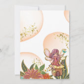 Magische Whimsikale verzauberte Wald Fairy & Ladyb Einladung (Rückseite)