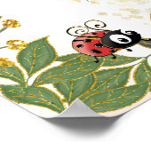 Magische Whimsikale verzauberte Wald Fairy & Ladyb Poster (Ecke)