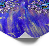 Magische Winter Fairy Girl Katzen Schneeflocken Gr Poster (Ecke)