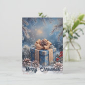 Magische Winter-Weihnachtsgeschenk-Szene (Stehend Vorderseite)