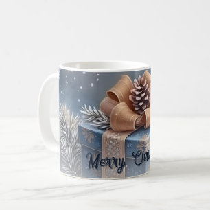 Magische Winter-Weihnachtsgeschenk-Szene Kaffeetasse