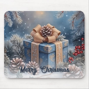Magische Winter-Weihnachtsgeschenk-Szene Mousepad
