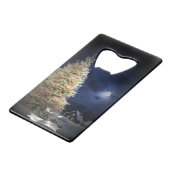 Magische Winterferien Kreditkarte Flaschenöffner (Vorderseite Schrägansicht)