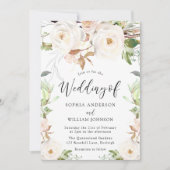 Magische Winterfrühlingsblumen Elegante Hochzeit Einladung (Vorderseite)