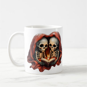 Magische Wintermomente, zwei Skelette Kaffeetasse