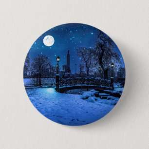Magische Winternacht mit Sternenhimmel und Vollmon Button