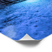 Magische Winternacht mit Sternenhimmel und Vollmon Poster (Ecke)