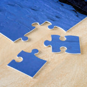 Magische Winternacht mit Sternenhimmel und Vollmon Puzzle (Seite)