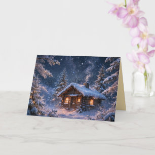 Magische Winternachts-Hütte im Wald Karte