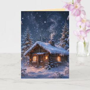 Magische Winternachts-Hütte im Wald Karte