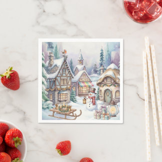 Magische Winterwelt Papierplatte Serviette