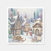 Magische Winterwelt Papierplatte Serviette (Vorderseite)