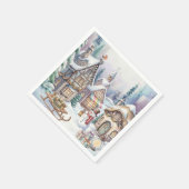 Magische Winterwelt Papierplatte Serviette (Ecke)