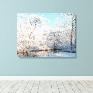 Magische Winterwunderlandschaft Leinwanddruck