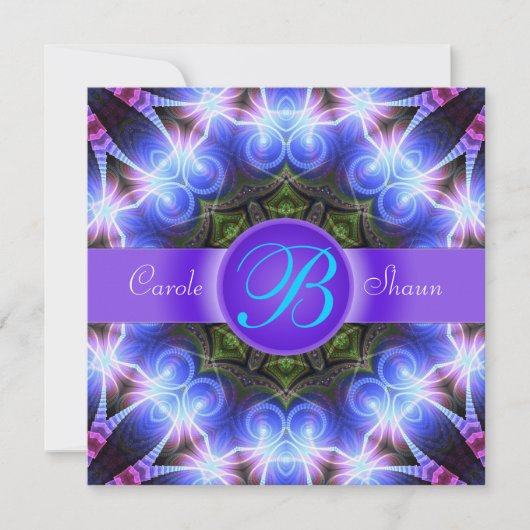 Magische Wirbel Fraktal Art Einladung (Vorderseite)