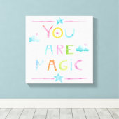 Magische Wolken Du bist magisch Leinwanddruck (Insitu (Holzboden))