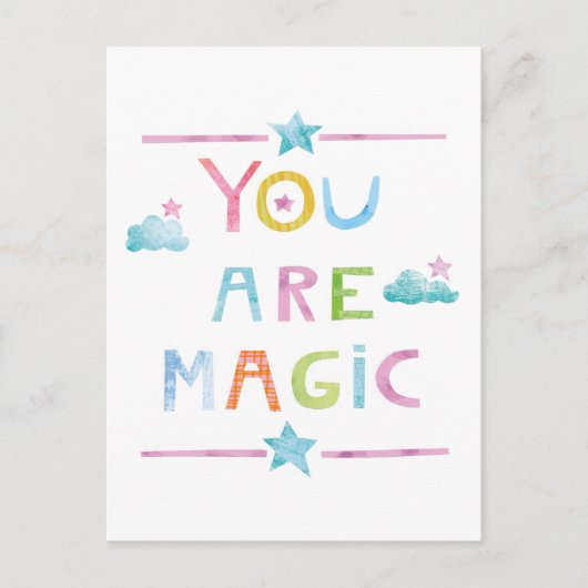 Magische Wolken sind Sie magisch Postkarte (Vorderseite)