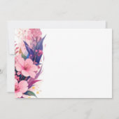 Magische Woodland Fawn Pink Girl Baby Dusche Einladung (Rückseite)