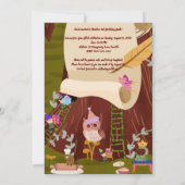 Magische Wünsche Auwl Verzauberter Geburtstag Einladung (Rückseite)