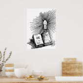 Magische Zauber Bucht Candle Witchcraft Poster (Küche)