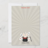 Magische Zauberkinder zeigen Geburtsname Dankeskarte (Vorderseite)