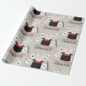 Magische Zauberkinder zeigen Geburtsname Geschenkpapier (Ungerollt)