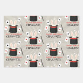 Magische Zauberkinder zeigen Geburtsname Geschenkpapier Set (Vorderseite)