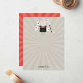 Magische Zauberkinder zeigen Geburtsname Mitteilungskarte (Vorderseite/Rückseite Beispiel)