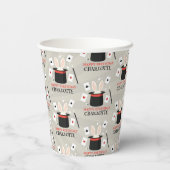 Magische Zauberkinder zeigen Geburtsname Pappbecher (Rückseite)