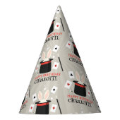 Magische Zauberkinder zeigen Geburtsname Partyhütchen (Vorderseite)