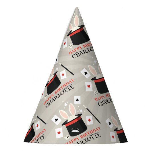 Magische Zauberkinder zeigen Geburtsname Partyhütchen (Links)