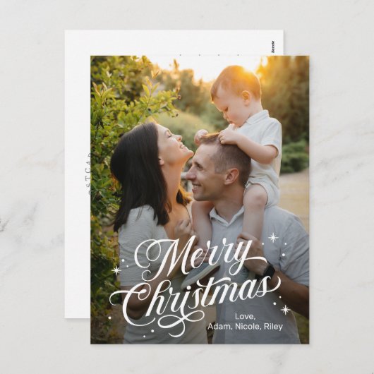 Magische Zeit Frohe Weihnachten Editable Farbe (Vorne/Hinten)