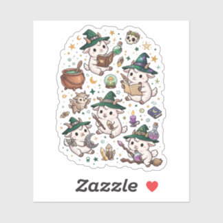 Magische Ziegenfreunde Süße Fantasy Kawaii Kunst Aufkleber