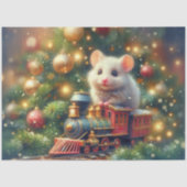 Magische Zugfahrt Weihnachtsmäuse Decoupage Seidenpapier (Vorderseite)