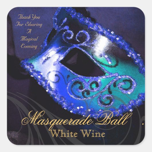 Magischer Abend Blue Masquerade Sticker (Vorderseite)