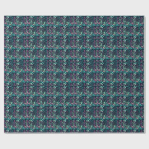 Magischer Alien-Pilz-Neonwald-Sci-Fi-Pattern Geschenkpapier