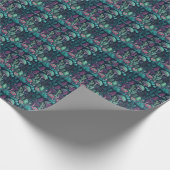 Magischer Alien-Pilz-Neonwald-Sci-Fi-Pattern Geschenkpapier (Ecke)