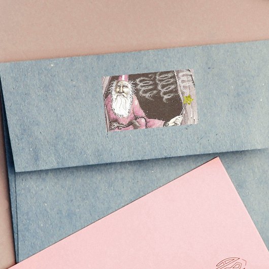 Magischer Alter Zauberer Elf Magic Wand Star Rechteckiger Aufkleber