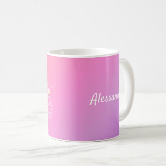 Magischer Angel Fairy Dust Pastel Bright Gradient Kaffeetasse (VorderseiteRechts)