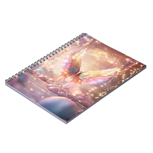 Magischer Angel Wings Glitzer Notizblock (Linke Seite)