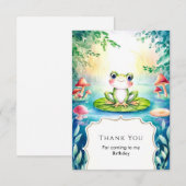 Magischer Aquarellfrosch zum Geburtstag Dankeskarte (Vorne/Hinten)