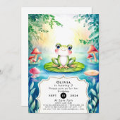 Magischer Aquarellfrosch zum Geburtstag Einladung (Vorne/Hinten)