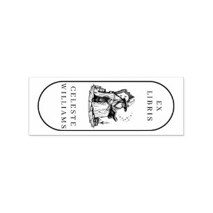 Magischer Assistent Ex Libris Library Buchzeichen Gummistempel