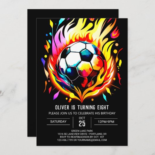 Magischer Ball bearbeitbarer Kindergeburtstag Einladung (Vorne/Hinten)