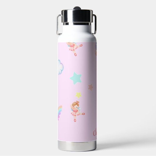 Magischer Ballettregenbogen zurück zum Party Trinkflasche (Vorderseite)