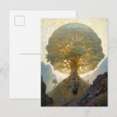 Magischer Baum des Lebens Surreale Natur Kunst Postkarte (Vorne/Hinten)