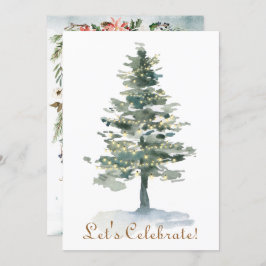 Magischer Baum des Waldes beleuchtet Einladung