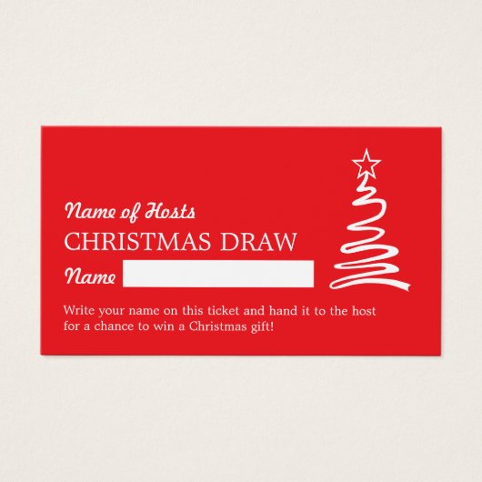 Magischer Baum, Weihnachten Party Raffle Tickets (Vorderseite)